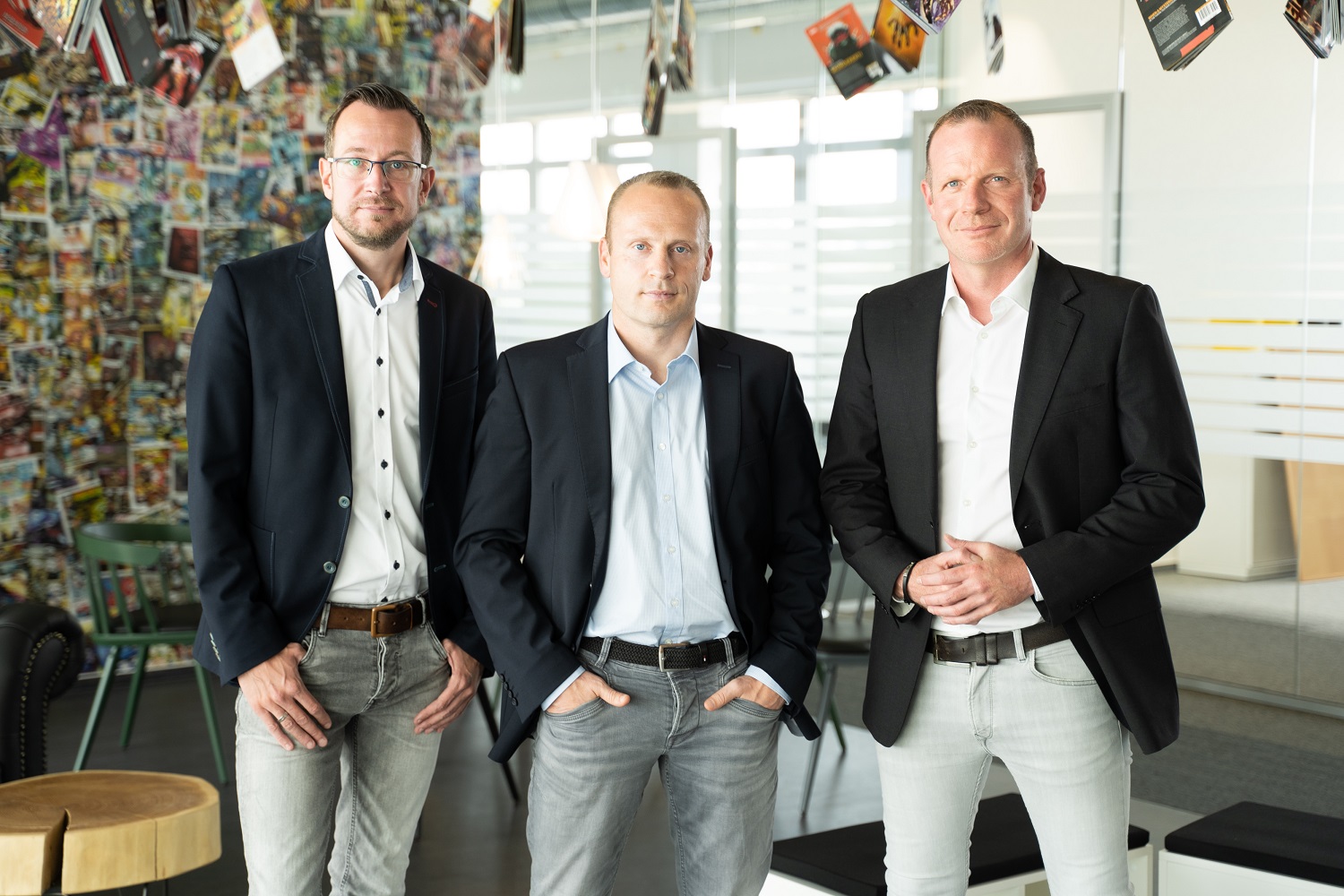 Geschäftsführung babymarkt.de (vlnr) Roland Zacharias, Bastian Siebers (CEO), Sven Bogatzki